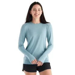 Women's Bamboo Shade Long Sleeve II Top - Ocean Mist