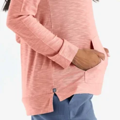 Women's Bamboo Slub Hoodie - Bright Clay -Patagonia Shop slub hoody bright clay women 3