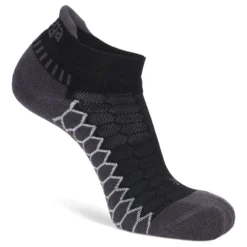 Balega Silver No Show Tab Running Socks- Black