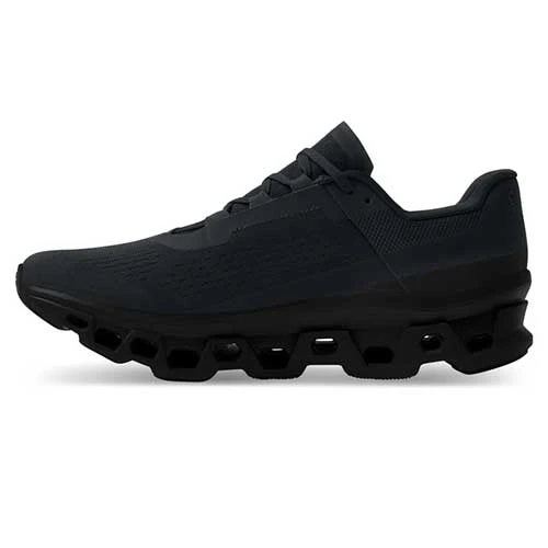 On Running Men's Cloudmonster Running Shoe - All Black - Regular (D) 3 On Running Men's Cloudmonster Running Shoe - All Black - Regular (D) - Image 3