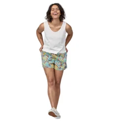 Patagonia Women's Funhoggers Shorts - Thriving Planet: Lagoon Blue -Patagonia Shop webimage 5E6414BF 0429 479B 84AE4B6503381159