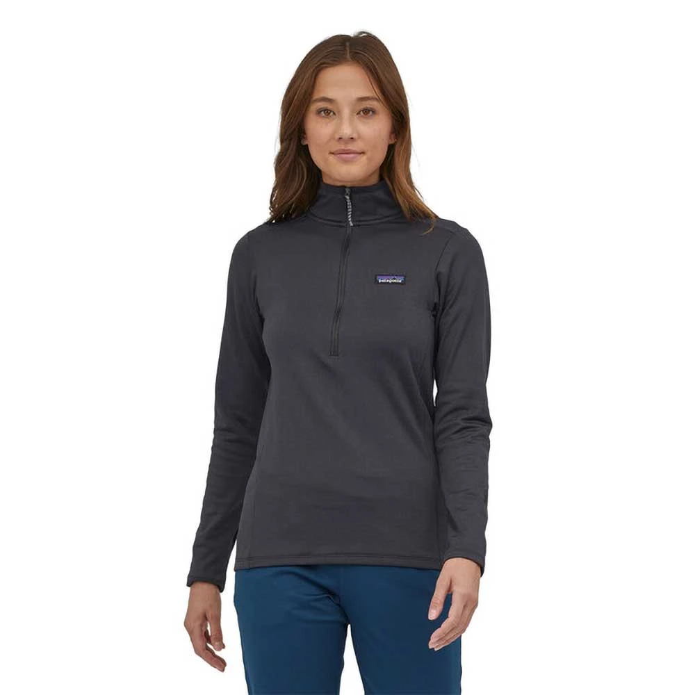 Patagonia Women's R1 Daily Zip-Neck - Ink Black 2 Patagonia Women's R1 Daily Zip-Neck - Ink Black - Image 2