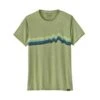 Patagonia Women's Capilene Cool Daily Graphic Shirt - Ridge Rise Stripe: Salvia Green