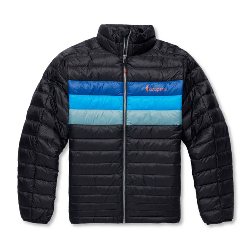 Cotopaxi Men's Fuego Down Jacket - Black/Pacific Stripes 1 Cotopaxi Men's Fuego Down Jacket - Black/Pacific Stripes